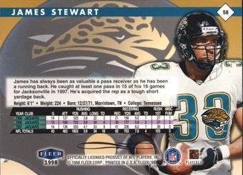 1998 Fleer Tradition #58 James Stewart Back