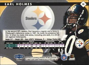 1998 Fleer Tradition #59 Earl Holmes Back