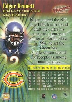 1998 Pacific #78 Edgar Bennett Back