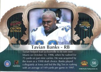 1998 Pacific Crown Royale #56 Tavian Banks Back