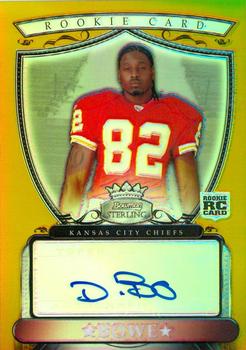 2007 Bowman Sterling - Gold Rookie Autographs #BSGA-DB Dwayne Bowe Front