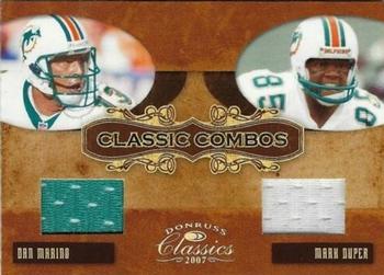 2007 Donruss Classics - Classic Combos Jerseys #CC-10 Dan Marino / Mark Duper Front