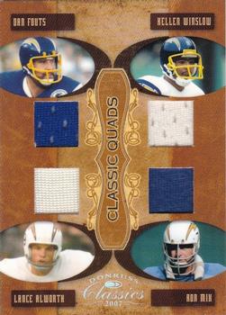 2007 Donruss Classics - Classic Quads Jerseys #CQ-3 Dan Fouts / Ron Mix / Kellen Winslow / Lance Alworth Front