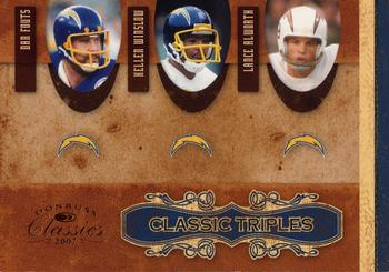 2007 Donruss Classics - Classic Triples Bronze #CT-7 Dan Fouts / Kellen Winslow / Lance Alworth Front