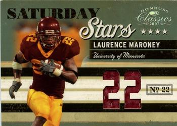 2007 Donruss Classics - Saturday Stars Jerseys Jersey Numbers #SS-9 Laurence Maroney Front