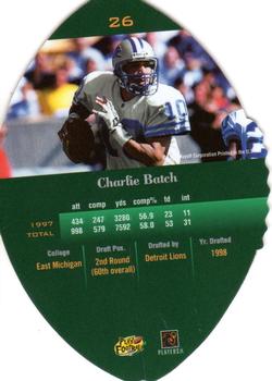 1998 Playoff Contenders - Leather #26 Charlie Batch Back