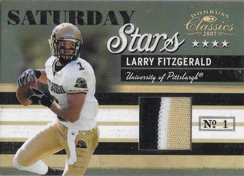 2007 Donruss Classics - Saturday Stars Jerseys Prime #SS-15 Larry Fitzgerald Front