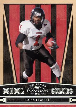 2007 Donruss Classics - School Colors #SC-22 Garrett Wolfe Front