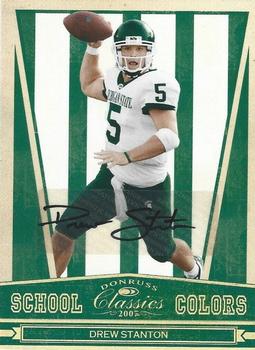 2007 Donruss Classics - School Colors Autographs #SC-28 Drew Stanton Front