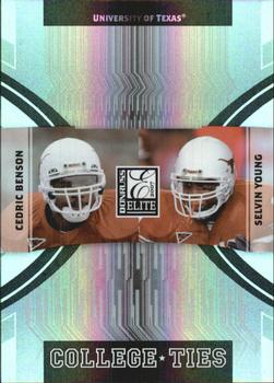 2007 Donruss Elite - College Ties Black #CT-17 Cedric Benson / Selvin Young Front