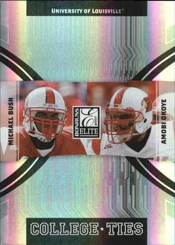 2007 Donruss Elite - College Ties Black #CT-18 Michael Bush / Amobi Okoye Front