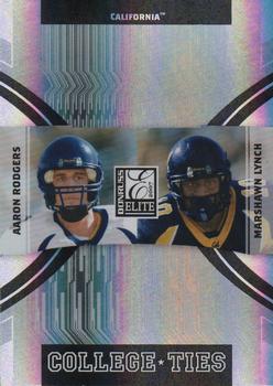 2007 Donruss Elite - College Ties Black #CT-19 Aaron Rodgers / Marshawn Lynch Front