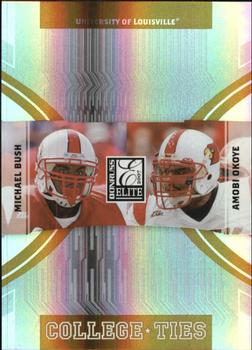 2007 Donruss Elite - College Ties Gold #CT-18 Michael Bush / Amobi Okoye Front