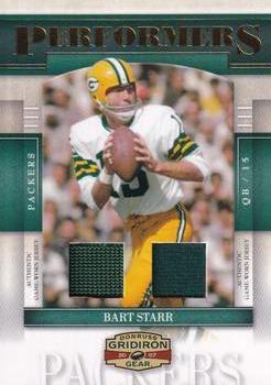 2007 Donruss Gridiron Gear - Performers Jerseys Combos #P-4 Bart Starr Front