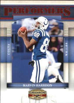 2007 Donruss Gridiron Gear - Performers Red #P-37 Marvin Harrison Front