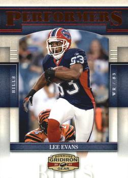 2007 Donruss Gridiron Gear - Performers Red #P-42 Lee Evans Front