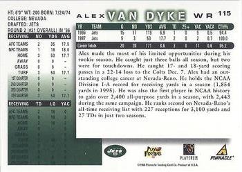 1998 Score #115 Alex Van Dyke Back