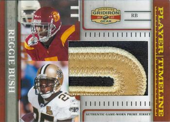 2007 Donruss Gridiron Gear - Player Timeline Jerseys Jumbo Swatch Prime #PT-6 Reggie Bush Front