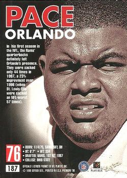 1998 SkyBox Premium #187 Orlando Pace Back