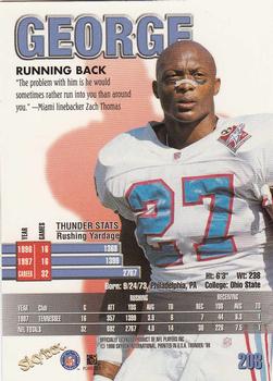 1998 SkyBox Thunder #208 Eddie George Back