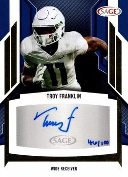 2024 SAGE HIT - Autographs Gold (Low Series) #A-TF Troy Franklin Front