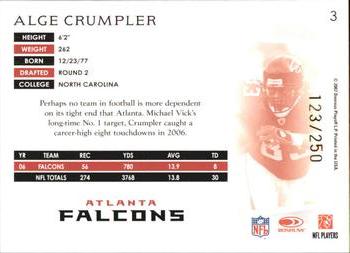 2007 Donruss Threads - Bronze Holofoil #3 Alge Crumpler Back