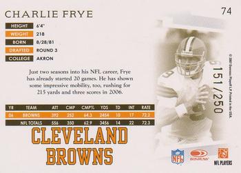 2007 Donruss Threads - Bronze Holofoil #74 Charlie Frye Back