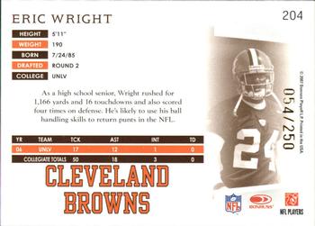 2007 Donruss Threads - Bronze Holofoil #204 Eric Wright Back