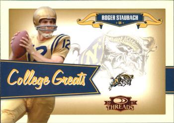 2007 Donruss Threads - College Greats #CG-11 Roger Staubach Front