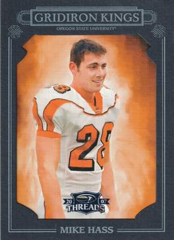 2007 Donruss Threads - College Gridiron Kings Framed Blue #CGK-30 Mike Hass Front