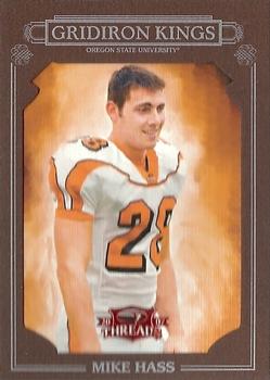 2007 Donruss Threads - College Gridiron Kings Framed Red #CGK-30 Mike Hass Front