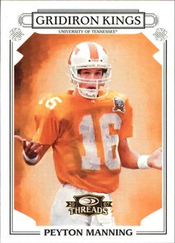 2007 Donruss Threads - College Gridiron Kings Gold #CGK-38 Peyton Manning Front