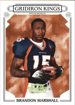 2007 Donruss Threads - Pro Gridiron Kings Gold Holofoil #PGK-4 Brandon Marshall Front