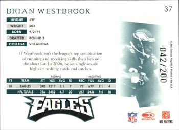 2007 Donruss Threads - Retail Green #37 Brian Westbrook Back