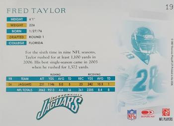 2007 Donruss Threads - Retail Red #19 Fred Taylor Back