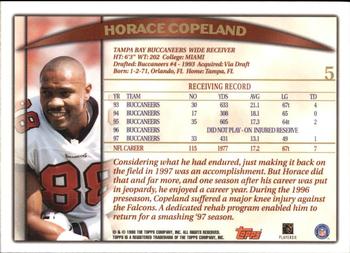 1998 Topps #5 Horace Copeland Back