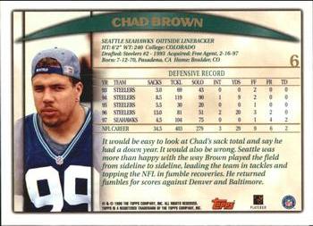 1998 Topps #6 Chad Brown Back