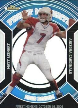 2007 Finest - Moments Black Refractors #RFM-ML Matt Leinart Front