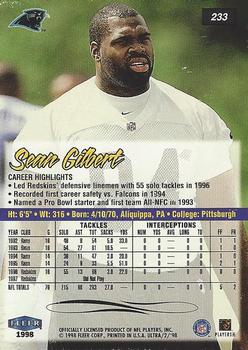 1998 Ultra #233 Sean Gilbert Back