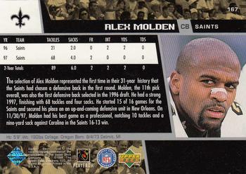 1998 Upper Deck #167 Alex Molden Back