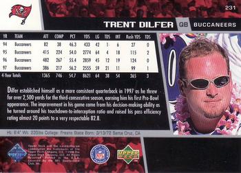 1998 Upper Deck #231 Trent Dilfer Back