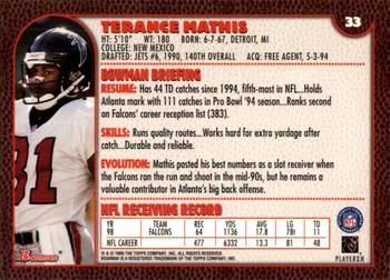 1999 Bowman #33 Terance Mathis Back