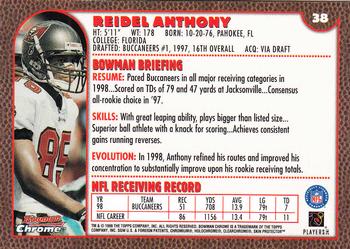 1999 Bowman Chrome #38 Reidel Anthony Back