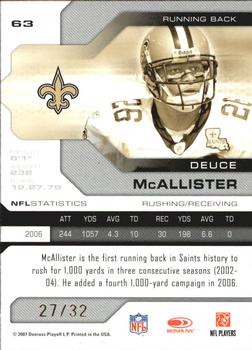 2007 Leaf Limited - Bronze Spotlight #63 Deuce McAllister Back