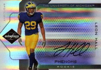 2007 Leaf Limited - College Phenoms Autographs Silver Spotlight #336 Leon Hall Front