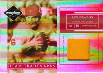 2007 Leaf Limited - Team Trademarks Materials Prime #TT-33 Len Dawson Front