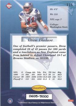 1999 Collector's Edge Masters #114 Drew Bledsoe Back