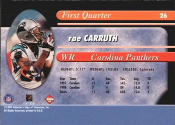 1999 Collector's Edge Odyssey #26 Rae Carruth Back