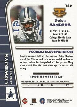 1999 Collector's Edge Triumph #T89 Deion Sanders Back