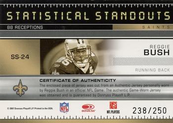 2007 Leaf Rookies & Stars - Statistical Standouts Materials #SS-24 Reggie Bush Back